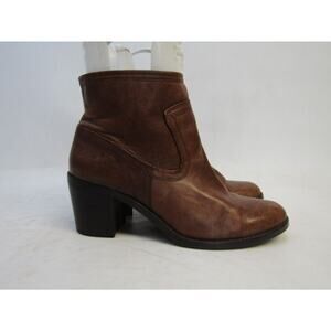 Arturo Chiang Womens Size 8 M Brown Leather Zip Ankle Fashion Boots Bootie